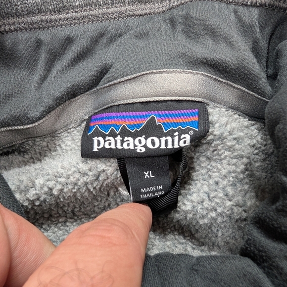 Patagonia Jacket Mens XL Gray Forge Nickel Better Sweater ¼ Zip Fleece Logo - Picture 5 of 9